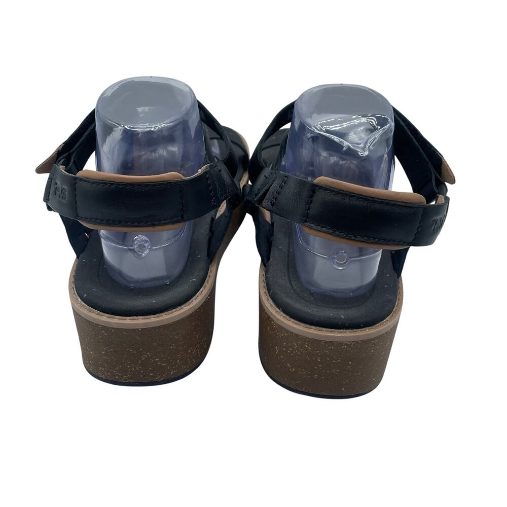 Teva Leather Zymic Platform Wedge Sandal Black Womens 11 - Picture 5 of 8